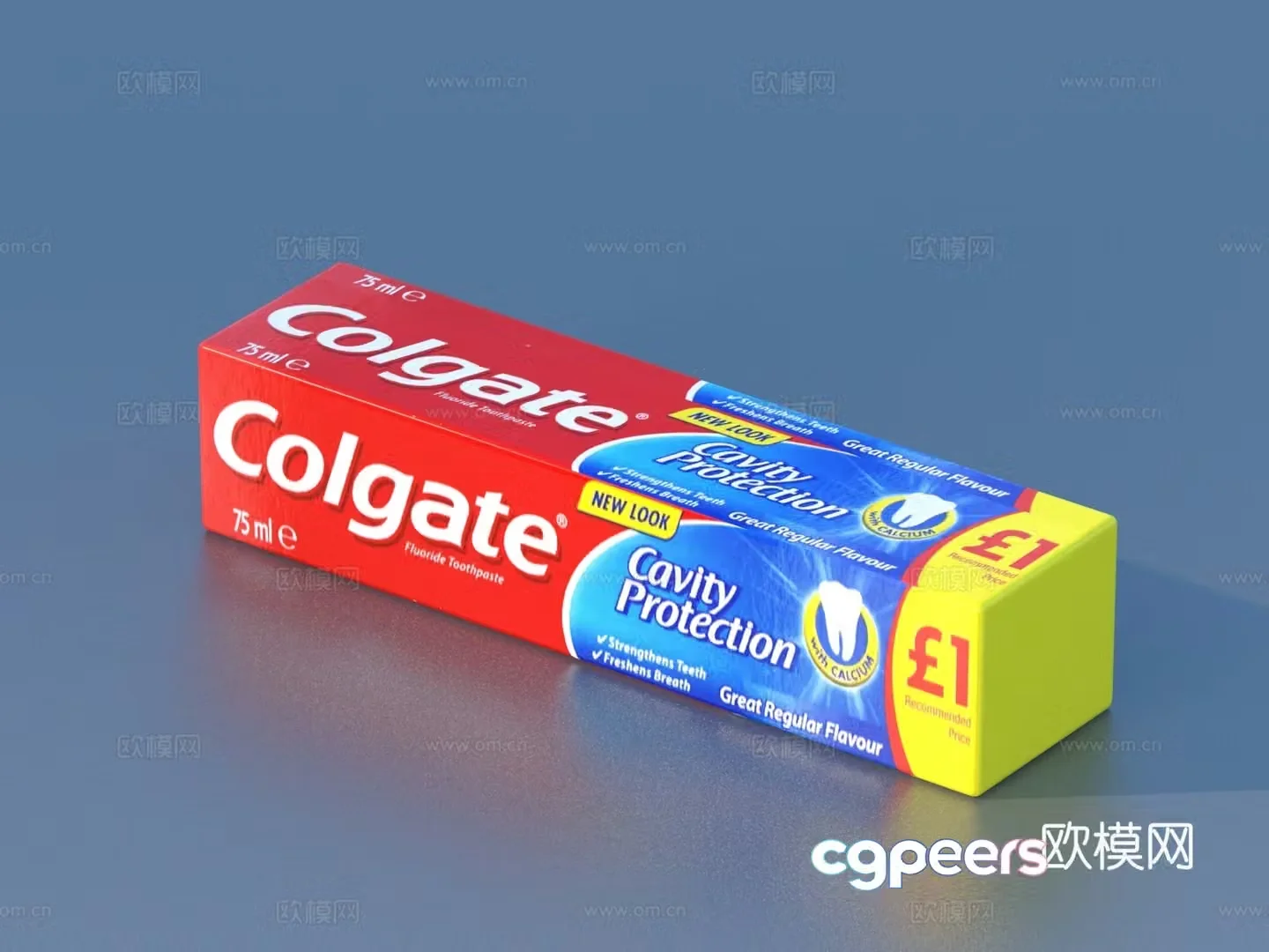 Toothpaste packaging box 3D model