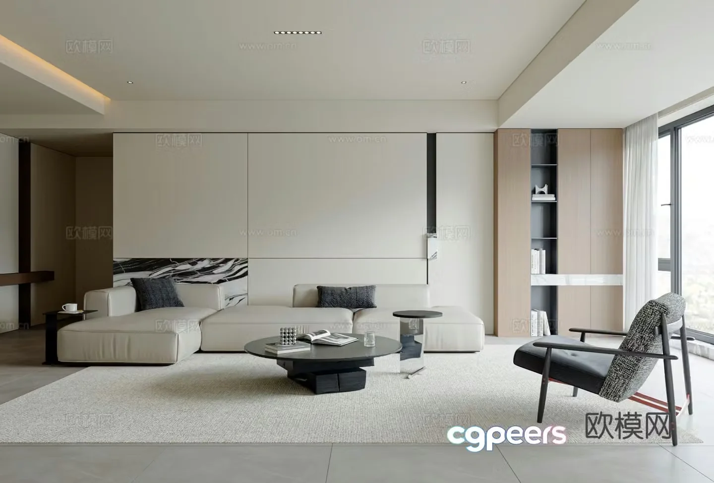 Modern living room 3d model