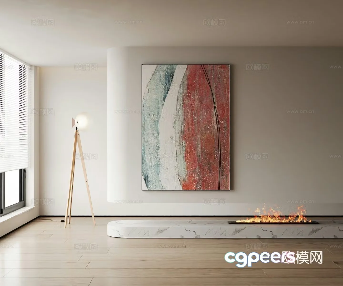 Modern decorative painting 3d model