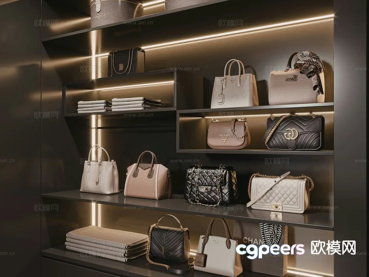 Modern handbag 3d model