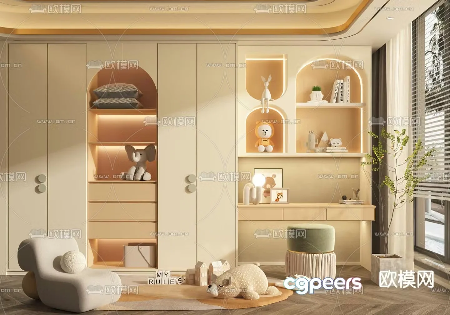 Children’s wardrobe 3d model