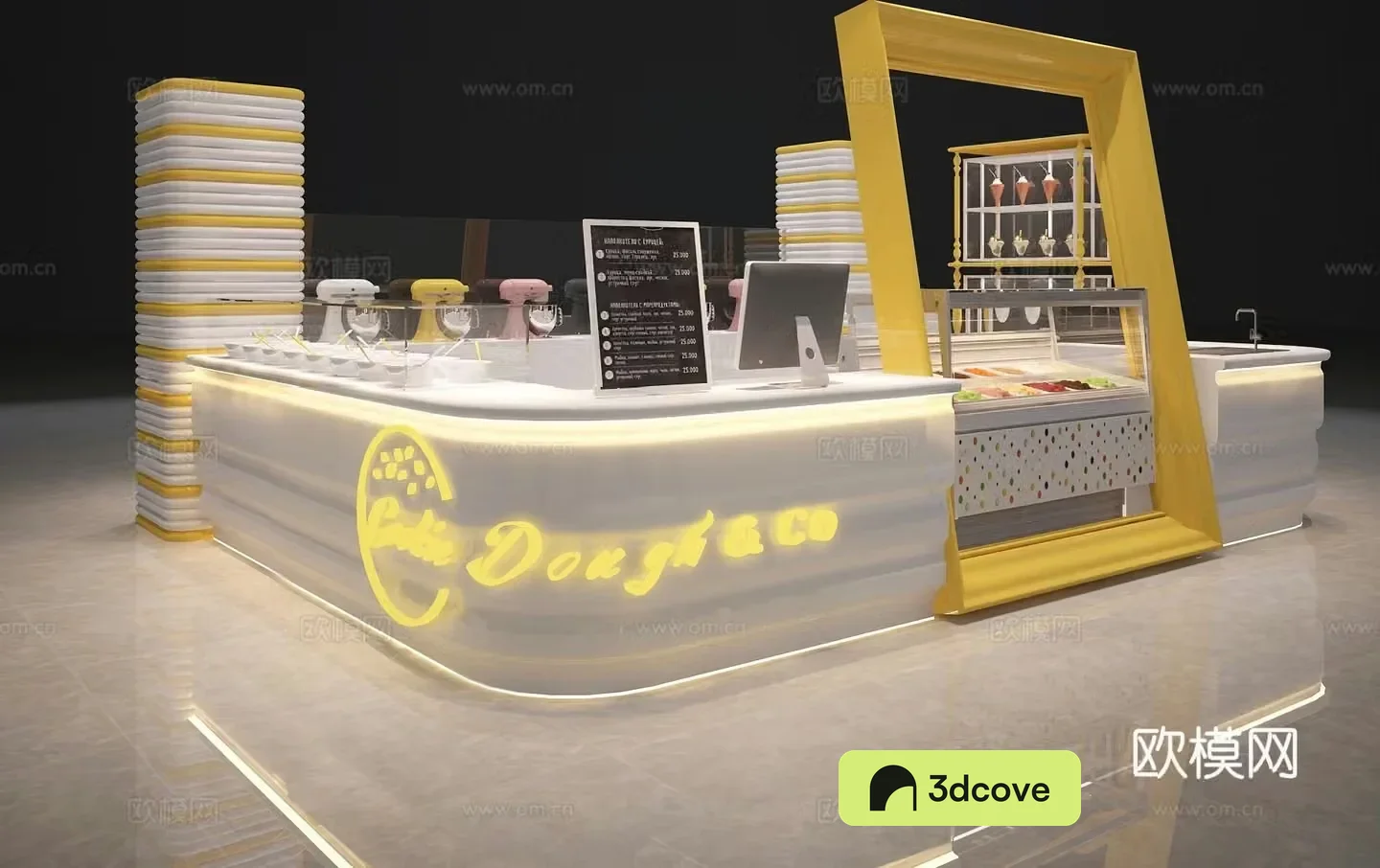 Ice cream shop operation table ordering table