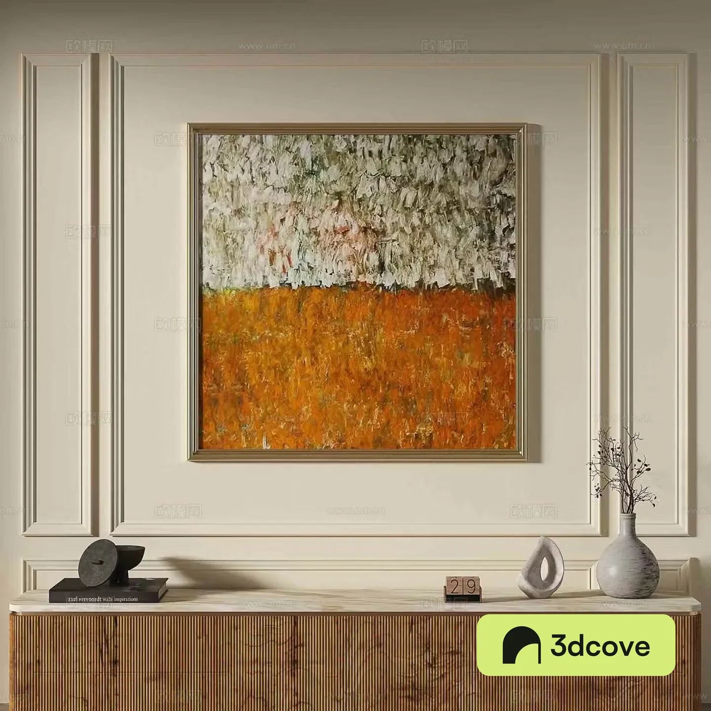 French abstract painting decorative painting