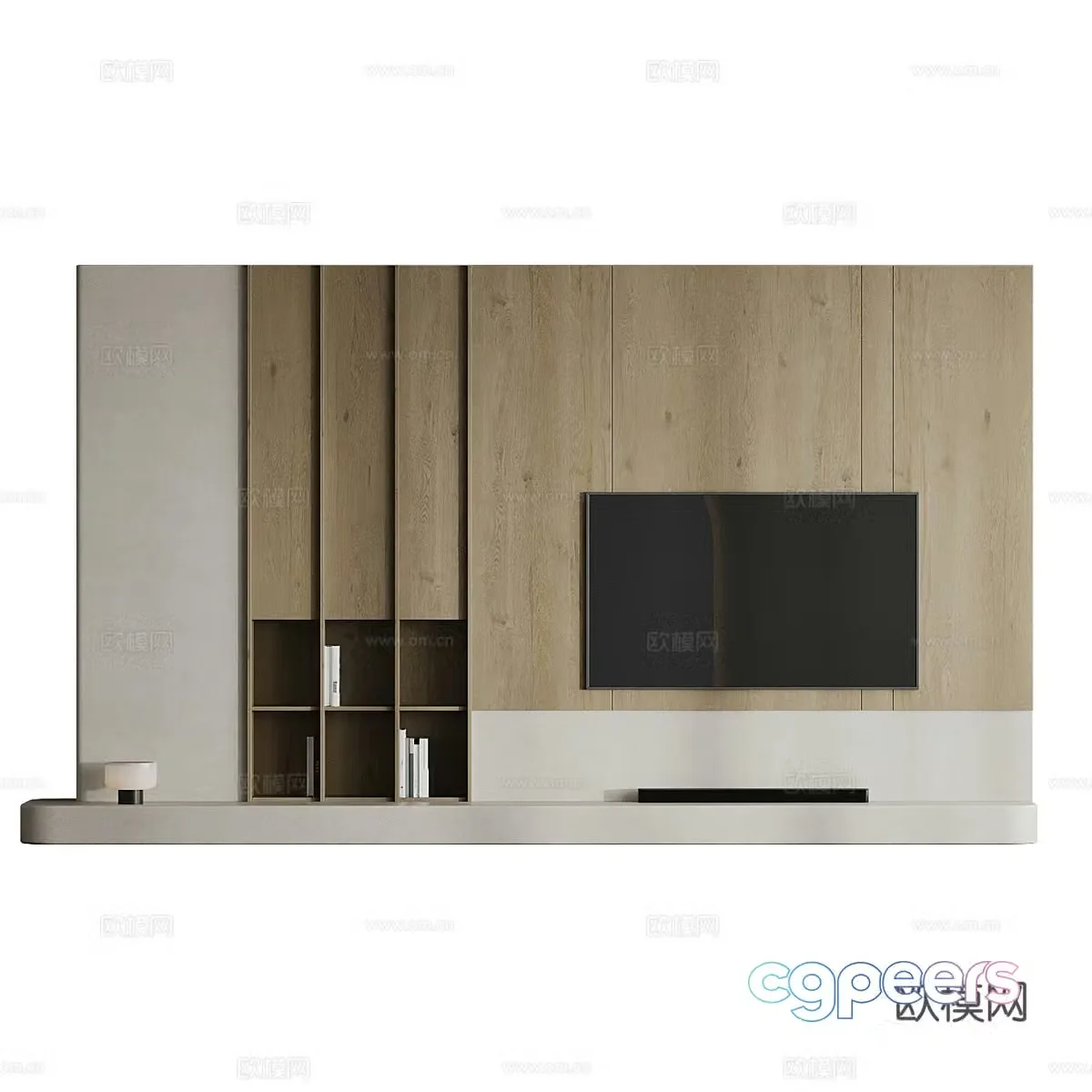 Modern Wasabi TV background wall 3d model