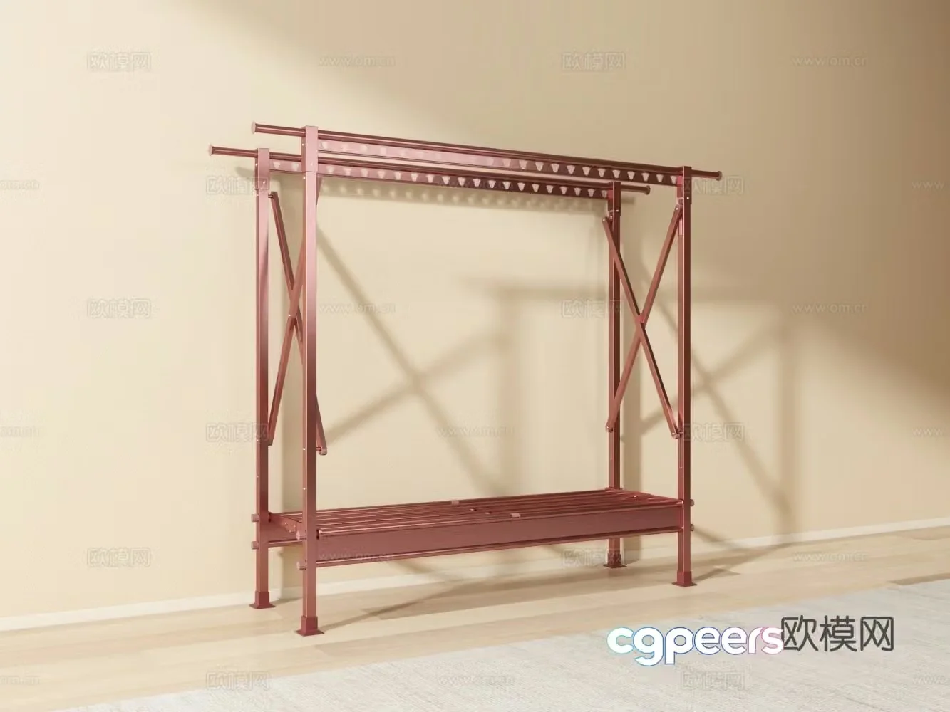 Modern metal hanger 3d model