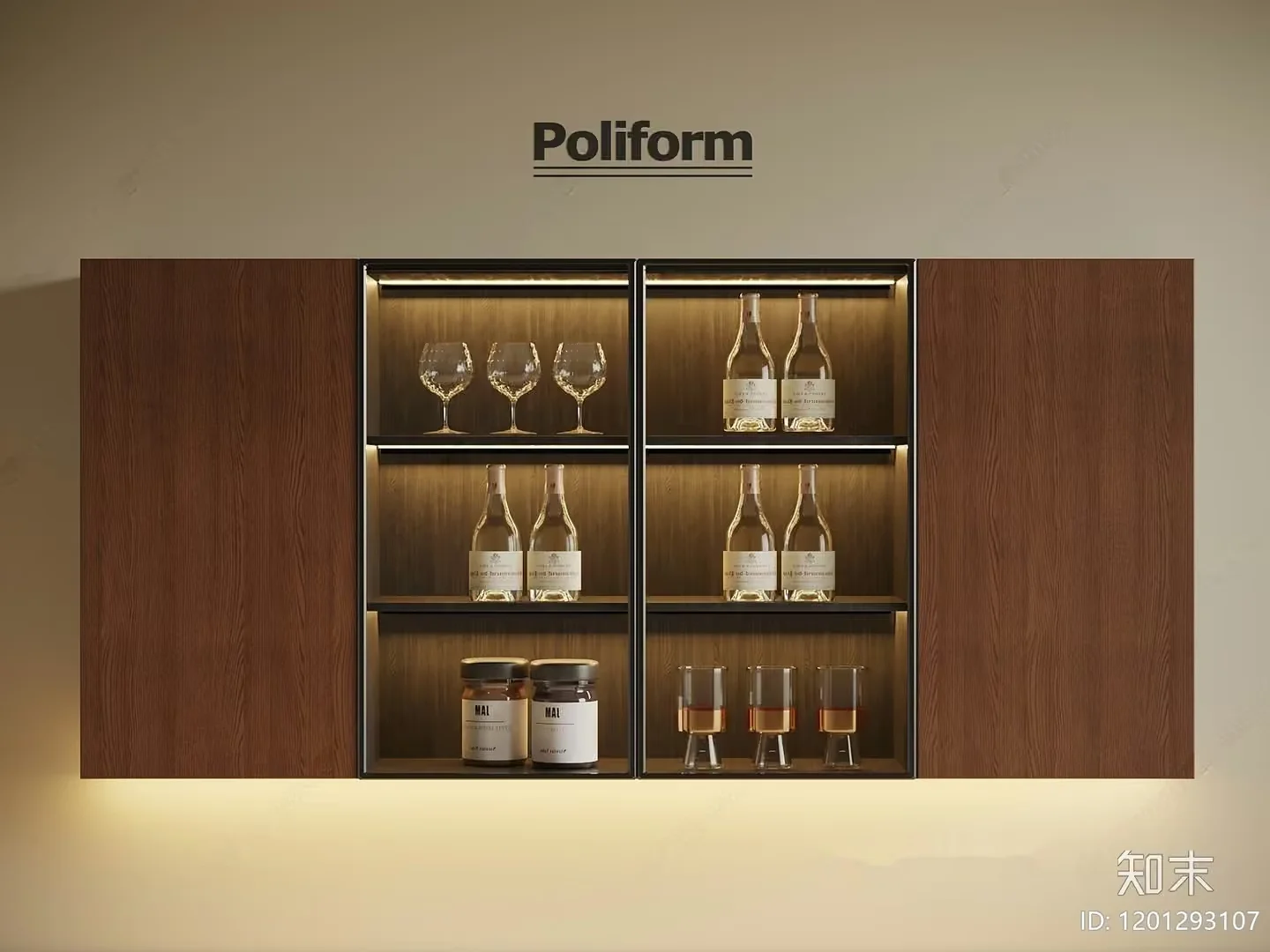 Modern Bar Cabinet 3D Model – 15638 – VRAY Render