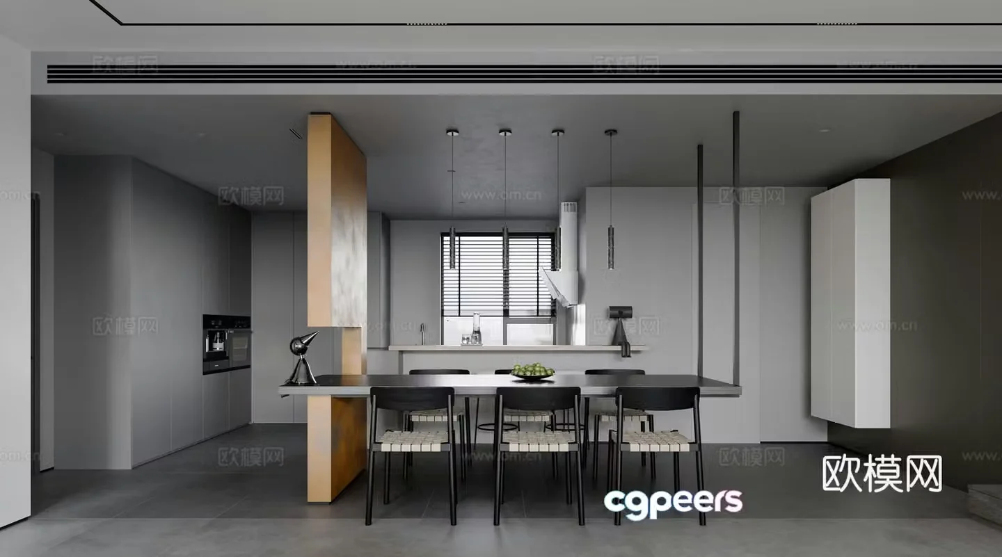 Modern Italian restaurant 3d model