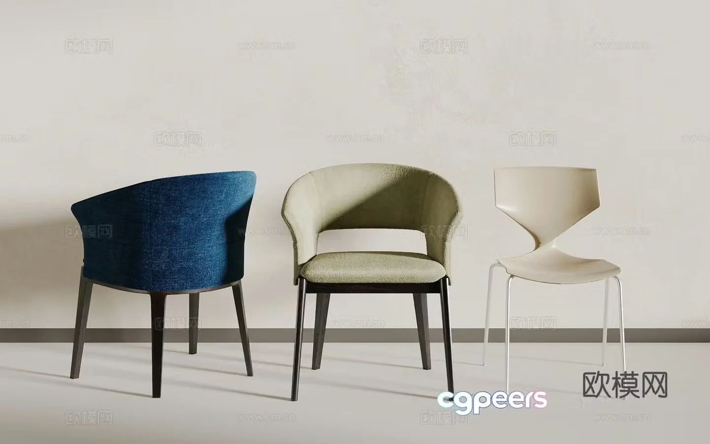 Modern single chair 3d model