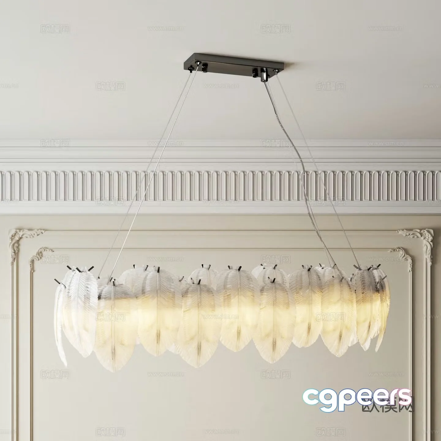 French restaurant chandeliers crystal chandeliers chandeliers glass chandeliers art chandeliers 3d model