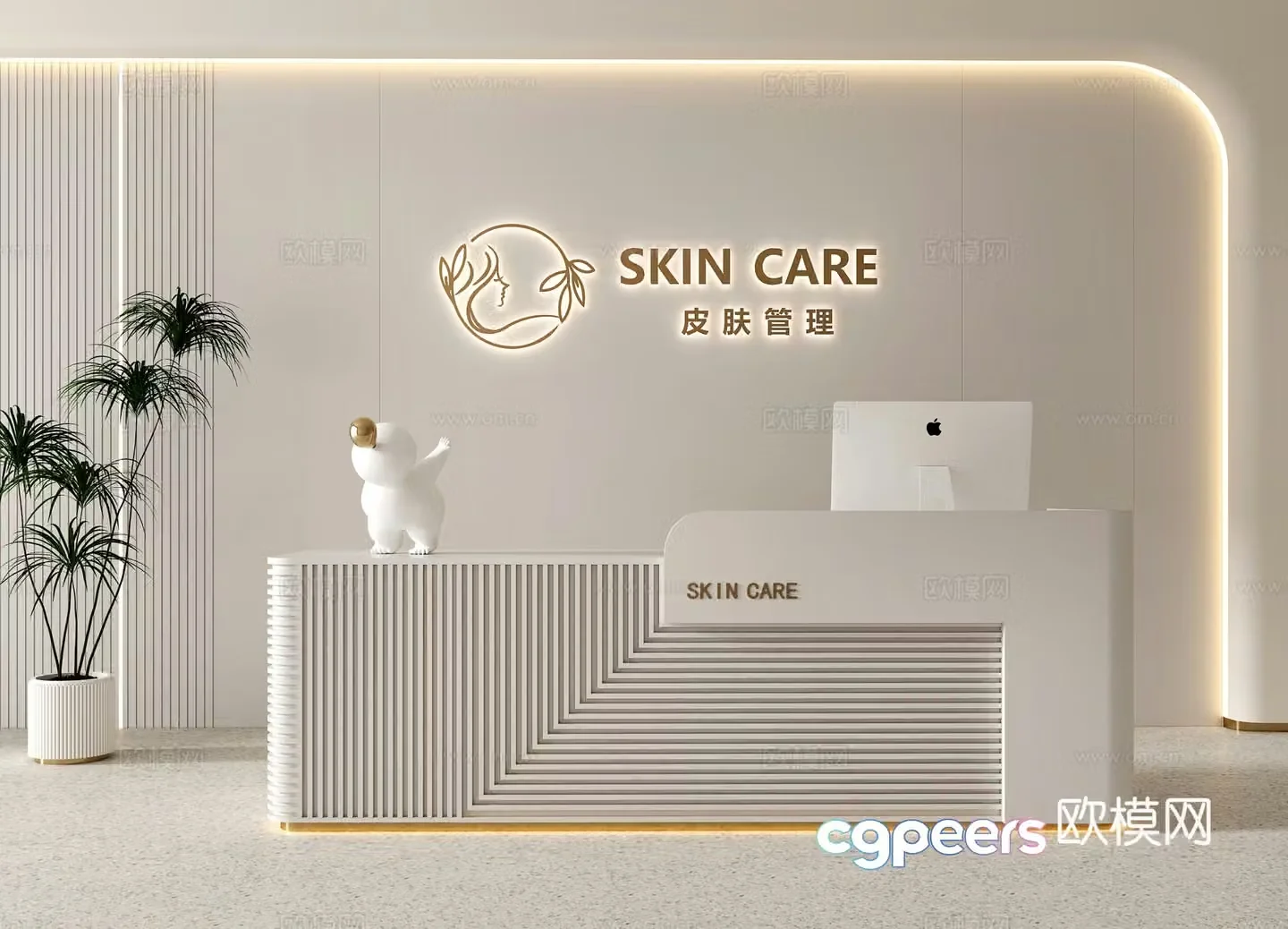 Hyundai front desk beauty salon front desk front desk receiving platform hotel front desk front desk 3D model