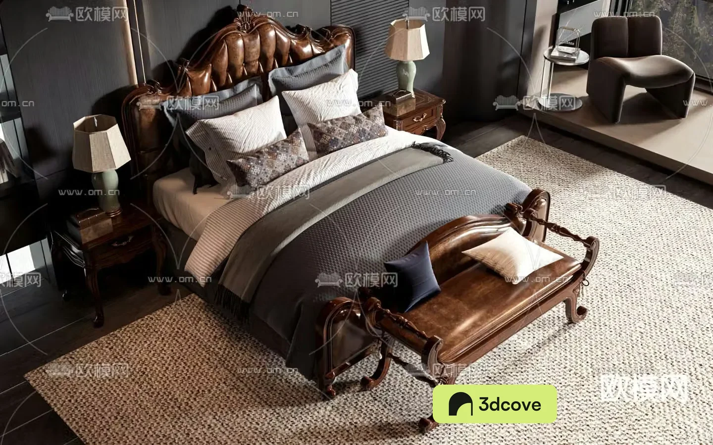 American double bed