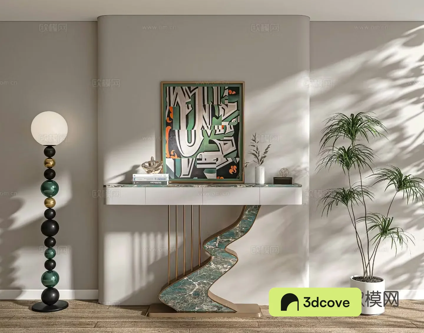 Modern side view cabinet
