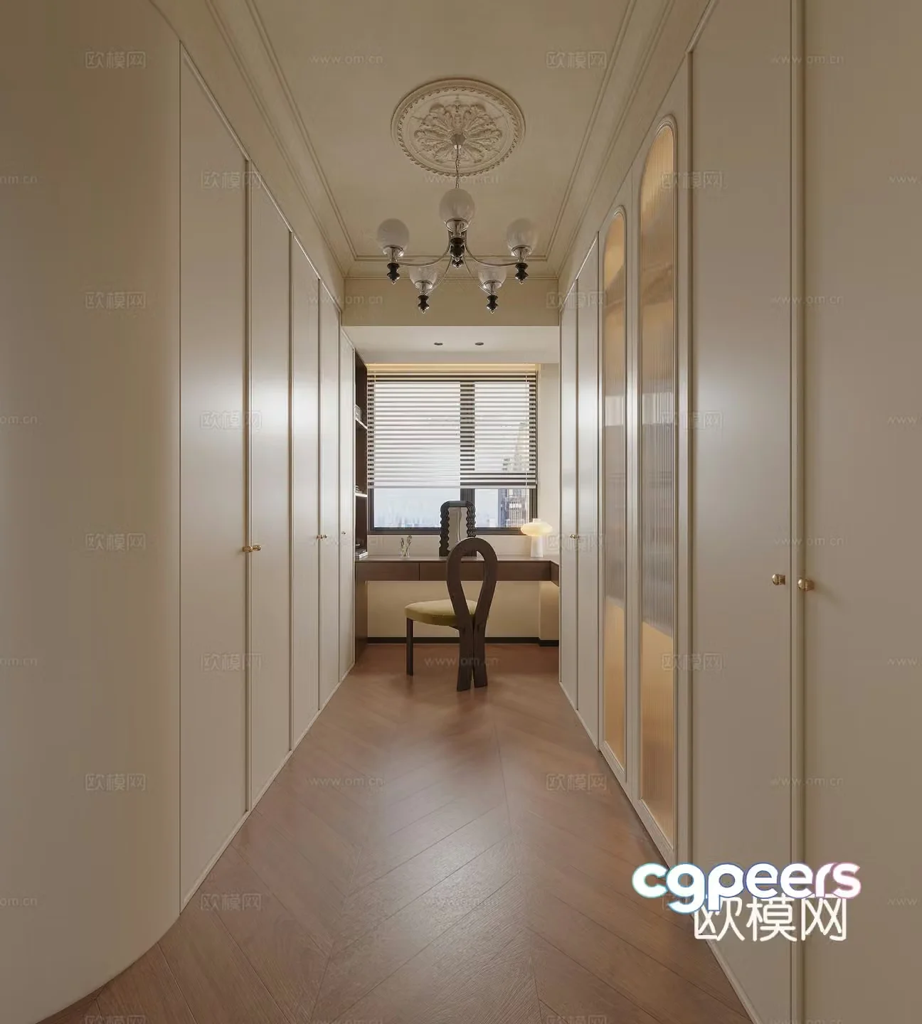 Modern French cloakroom 3d model