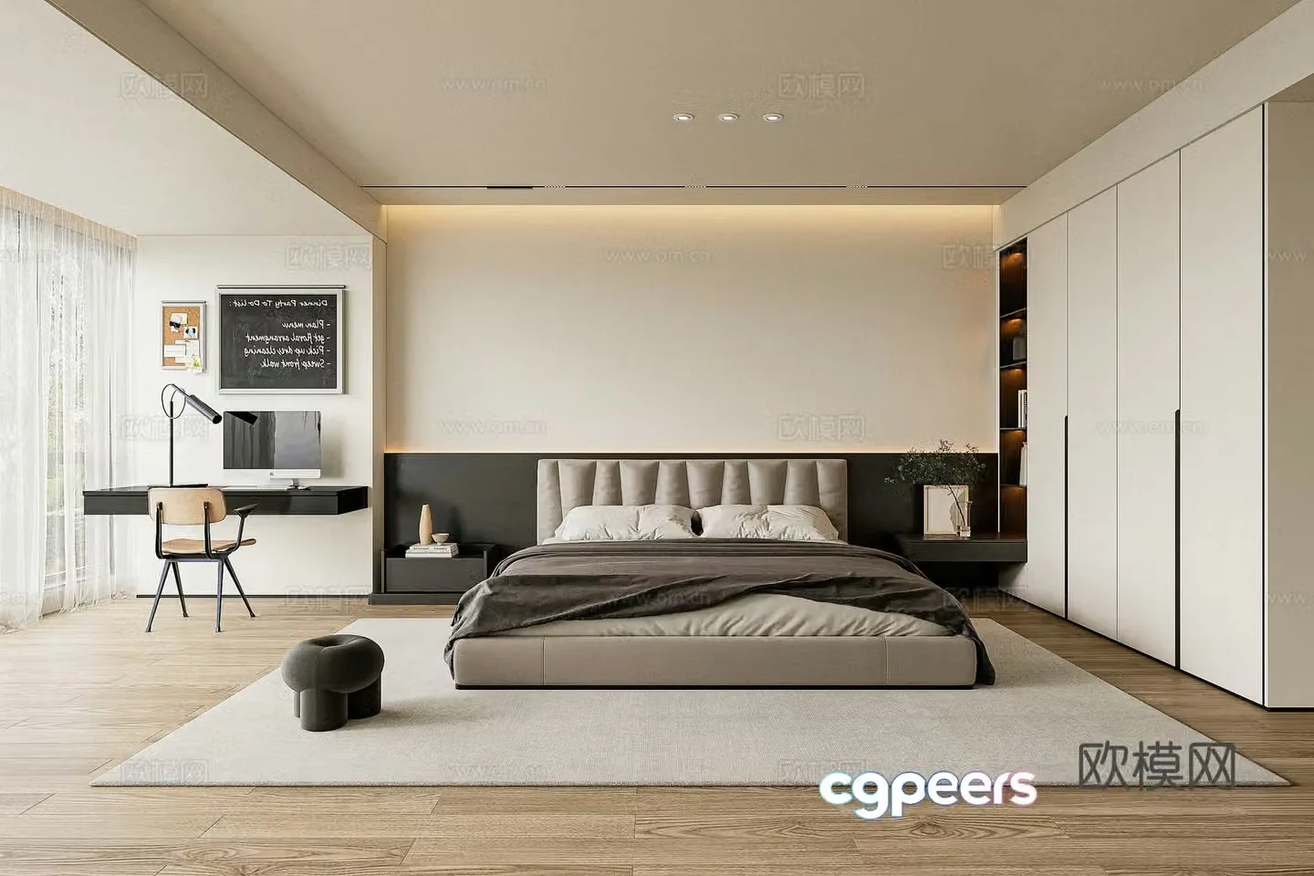 Modern bedroom 3d model