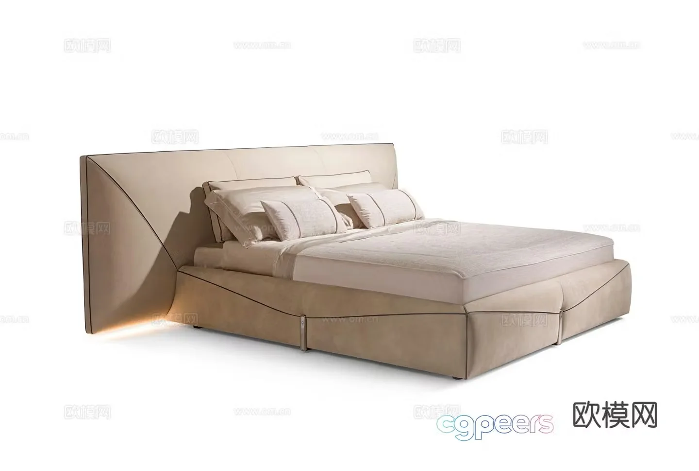 Visionnaire BASTIAN Double Bed 3D Model