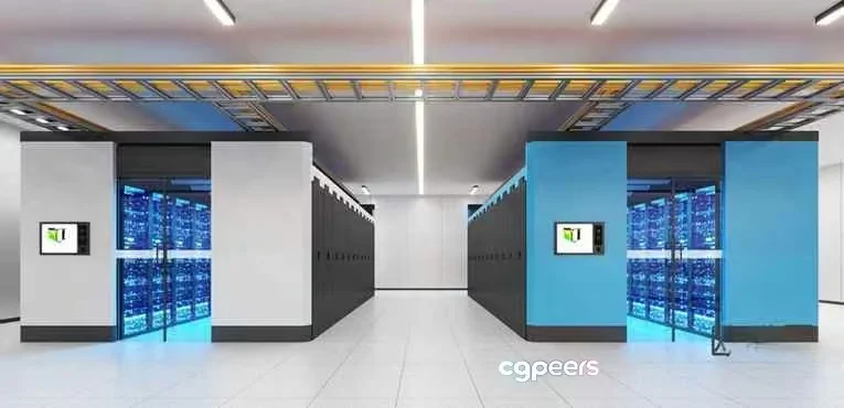 Modern Server Room 3D Model – 17514 – CORONA Render
