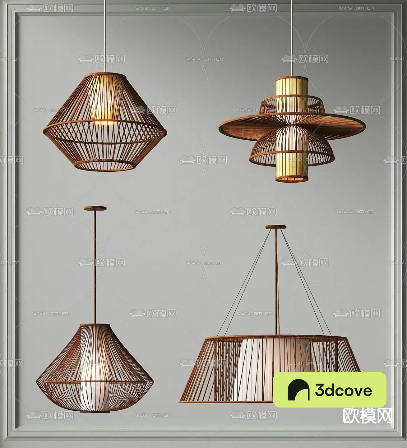 Wabi-sabi chandelier woven chandelier