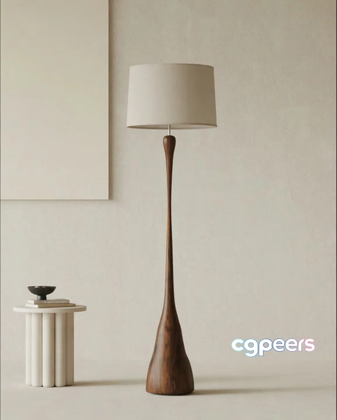 A Wooden Lamp 3D Model – 20370 – VRAY Render