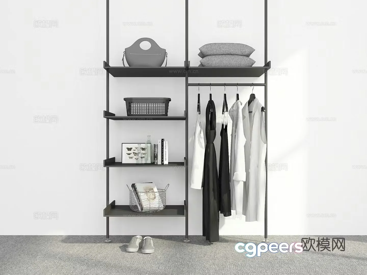Modern simple clothes hanger 3d model