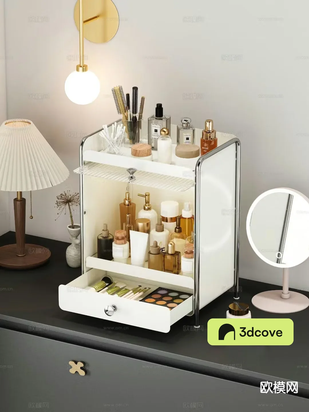 Skin care products makeup storage rack