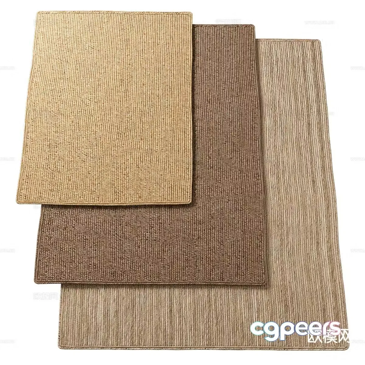 Carpet square rug 3d model
