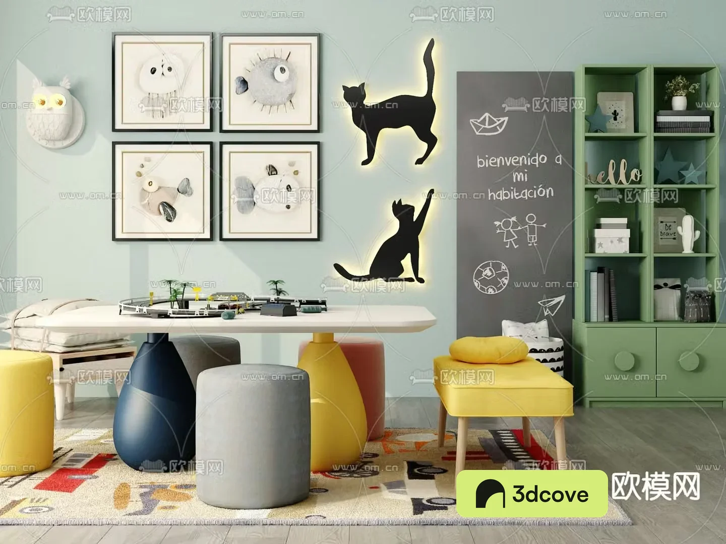 Nordic children’s table and chair toys