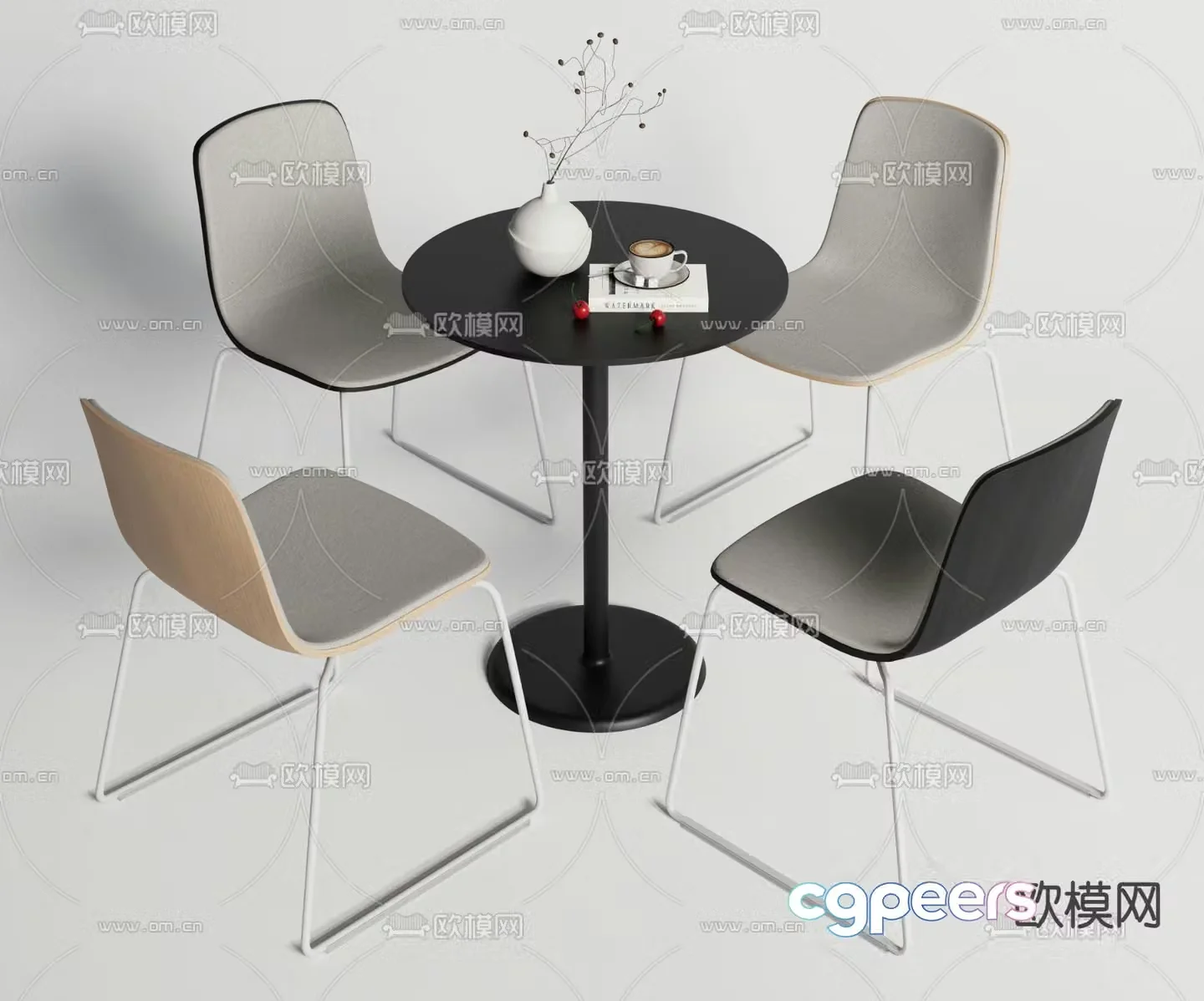 Negotiation tables and chairs leisure tables and chairs 3d model