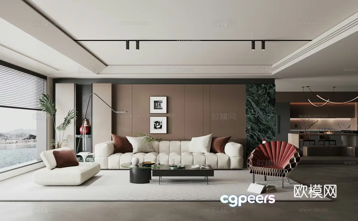Italian living room 3d model