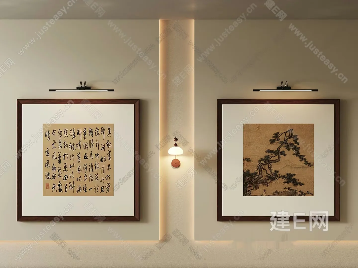 Modern Asian Art Gallery 3D Model – 2213 – VRAY Render