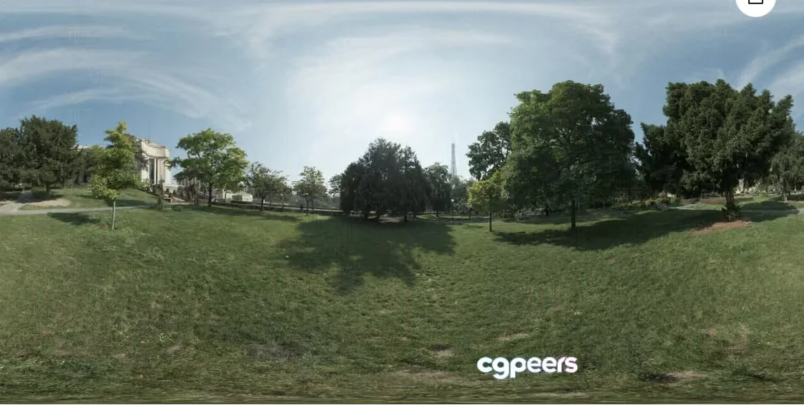 A Grassy Field With Trees 3D Model – 291 – VRAY Render