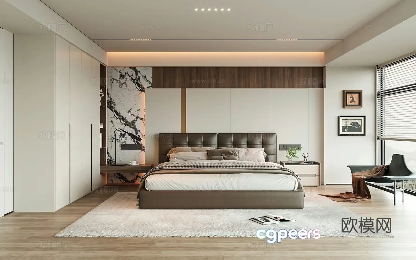 Modern bedroom 3d model