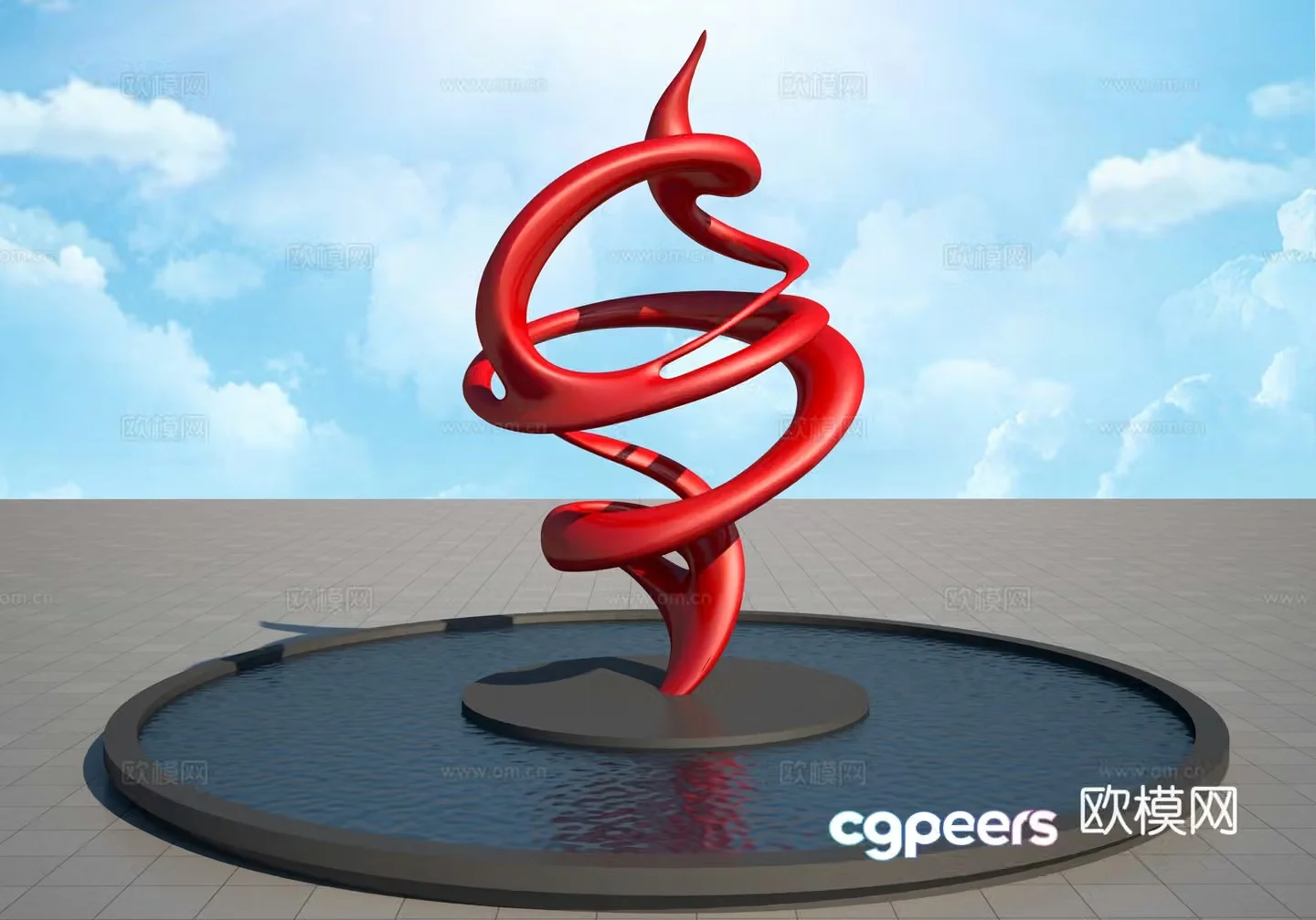 Tornado Sculpture 3d Model