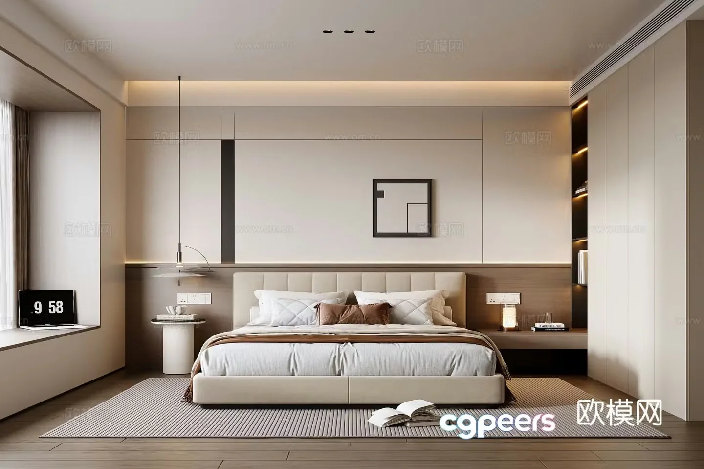 Modern bedroom master bedroom 3d model