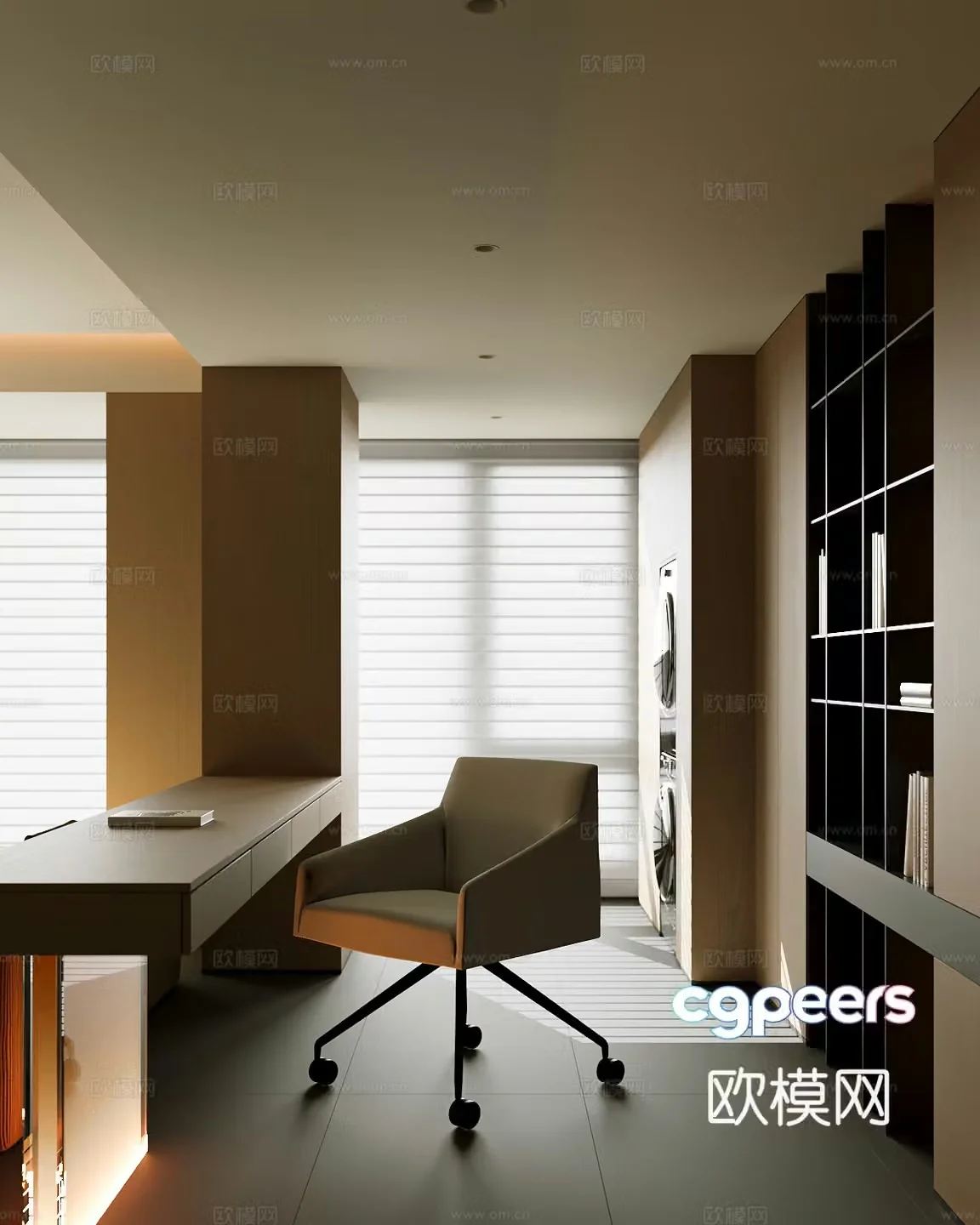 Modern study 3d model