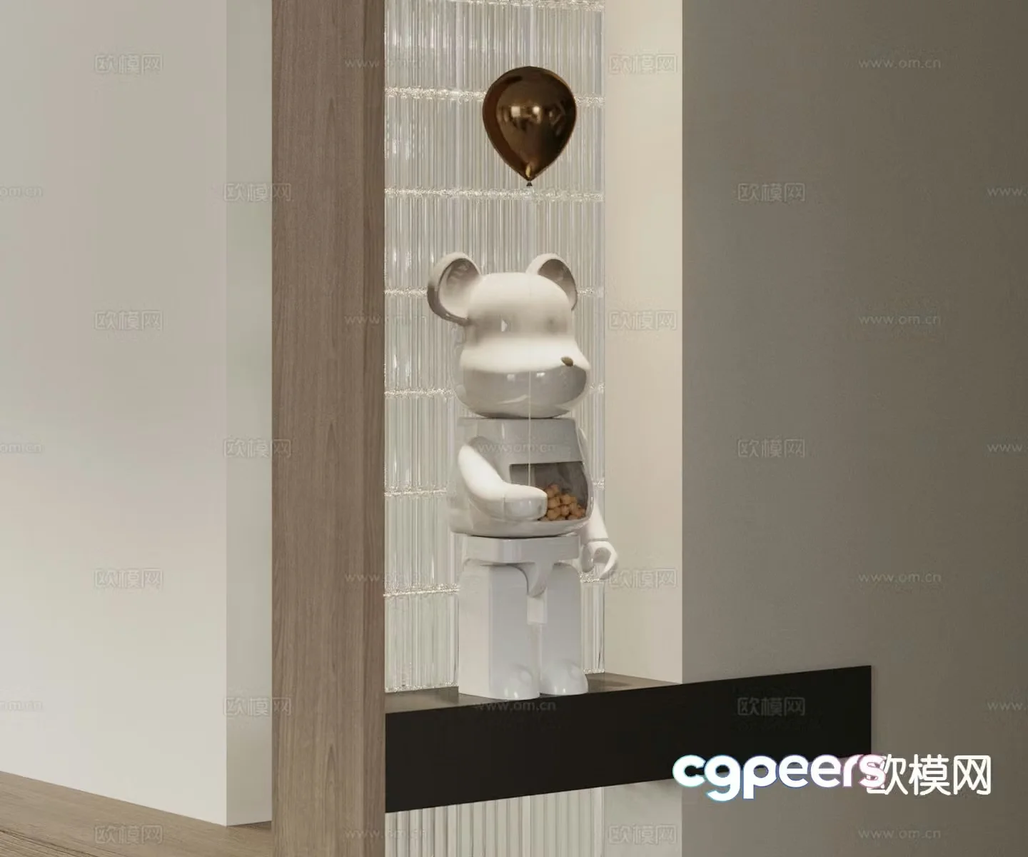 Modern Violent Bear Doll Doll Ornament 3D Model