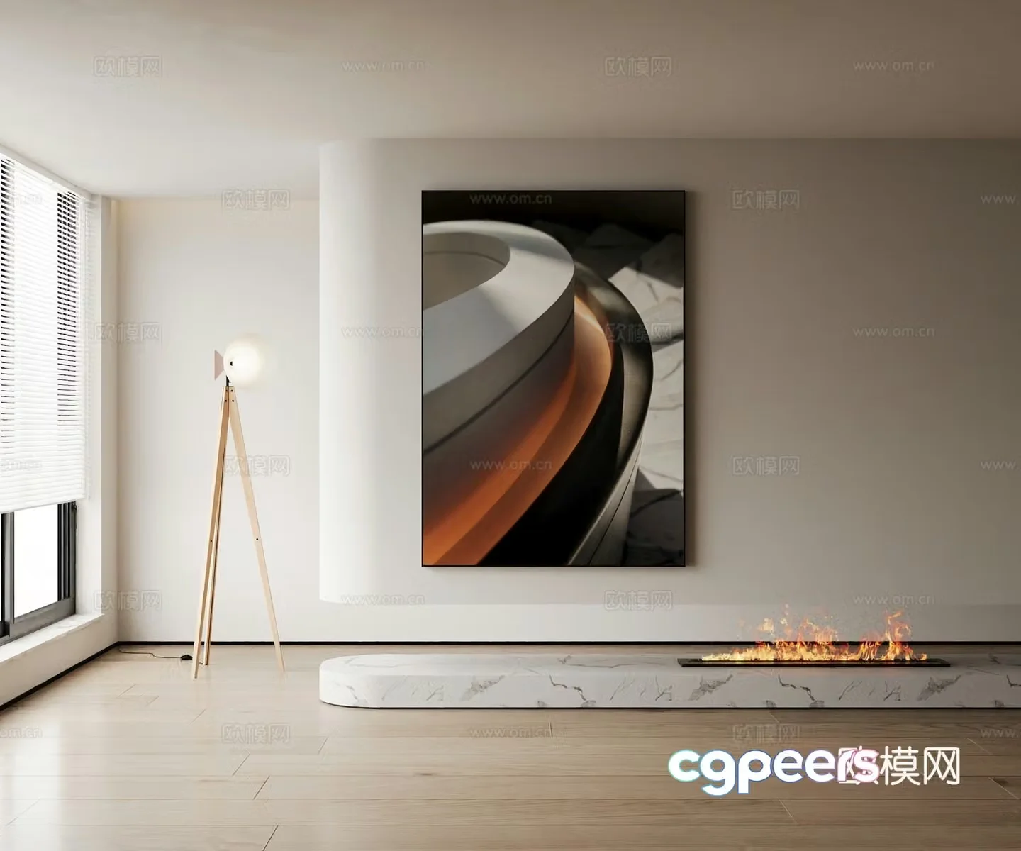 Modern decorative painting 3d model
