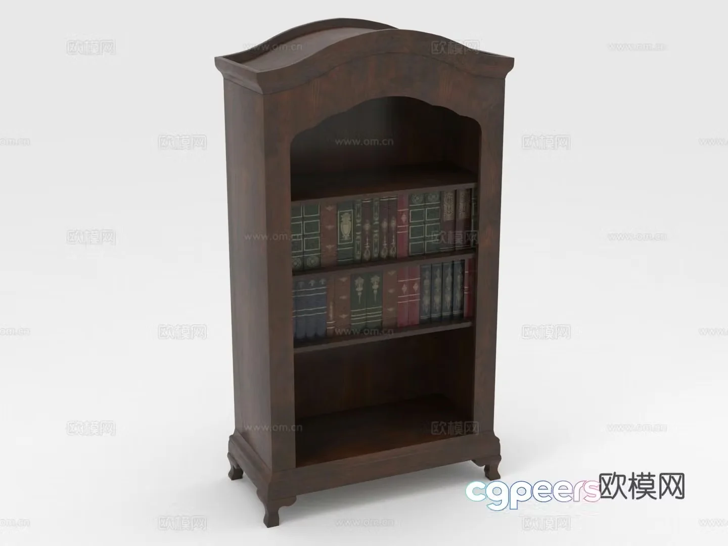 Bookcase Wooden Cabinet Locker Storage Cabinet Display Cabinet 3D Model