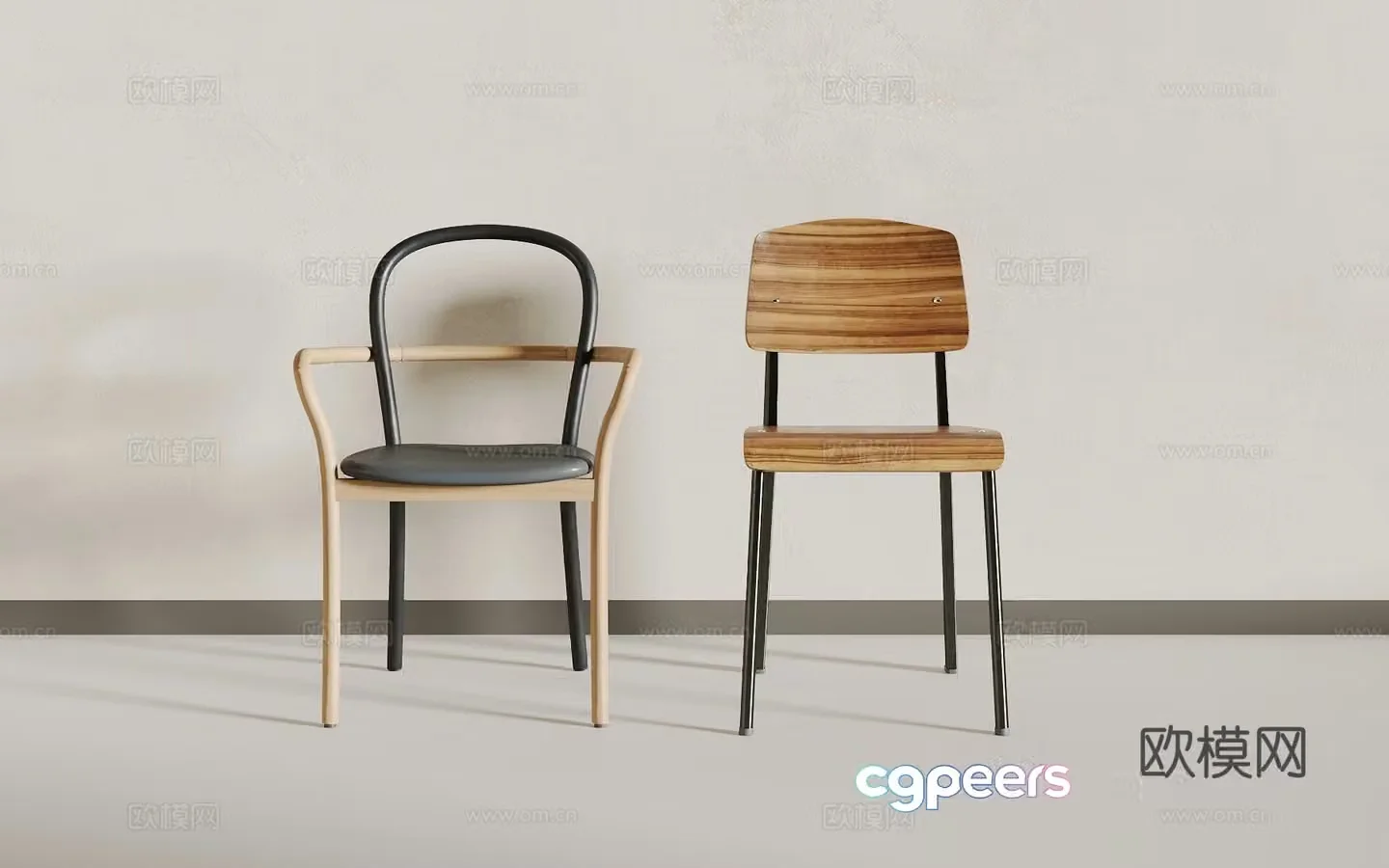 Modern dining chair 3d model