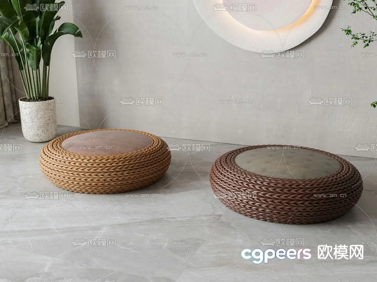 New Chinese futon cushion 3d model