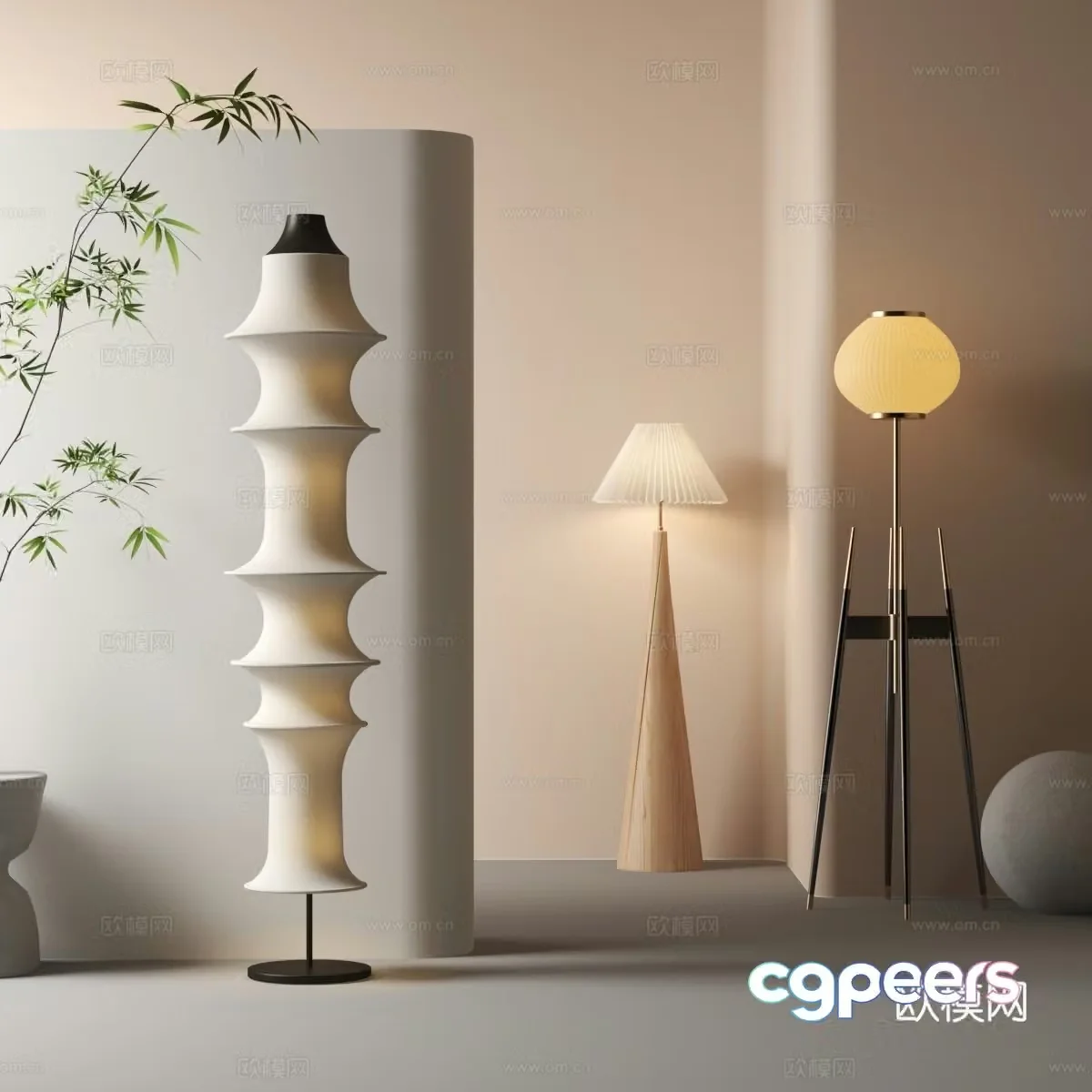 Modern floor lamp 3d model