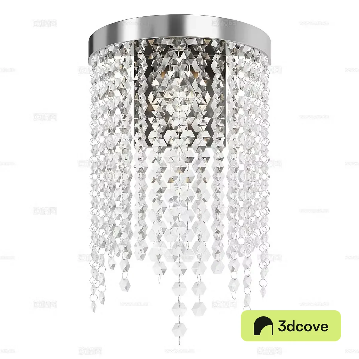 Modern light luxury Cascada chrome crystal wall light