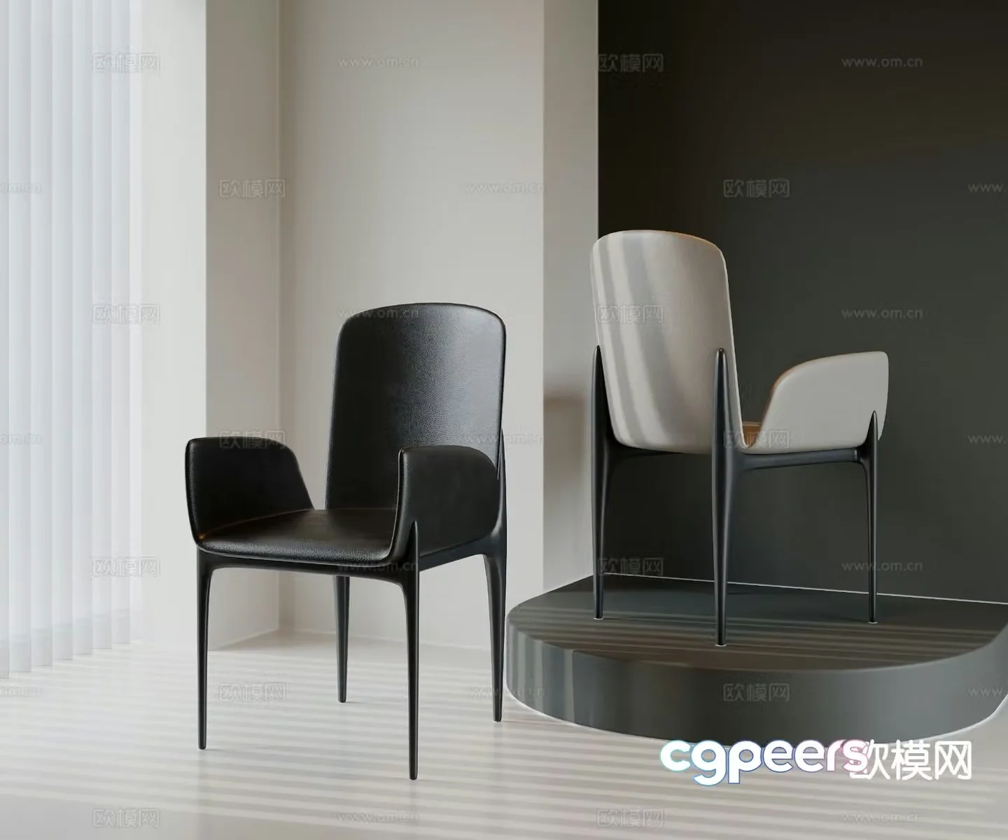 Italian chair dining chair 3d model