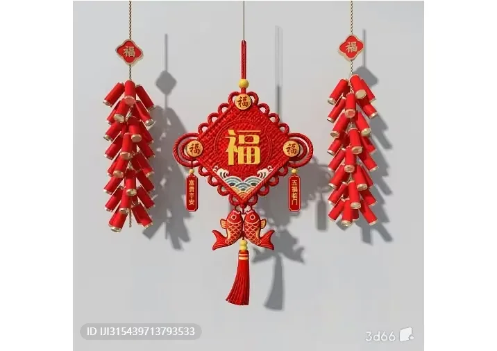 Chinese New Year Decorations 3D Model – 1775 – VRAY Render