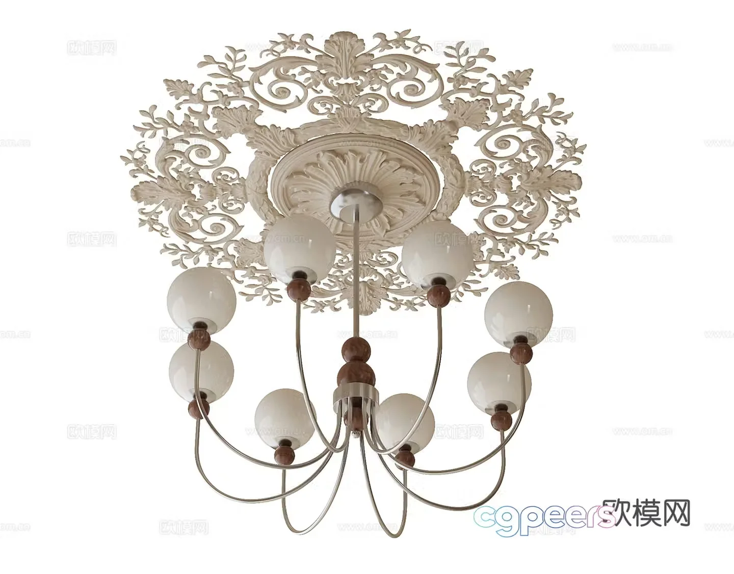 French chandelier hall chandelier 3d model