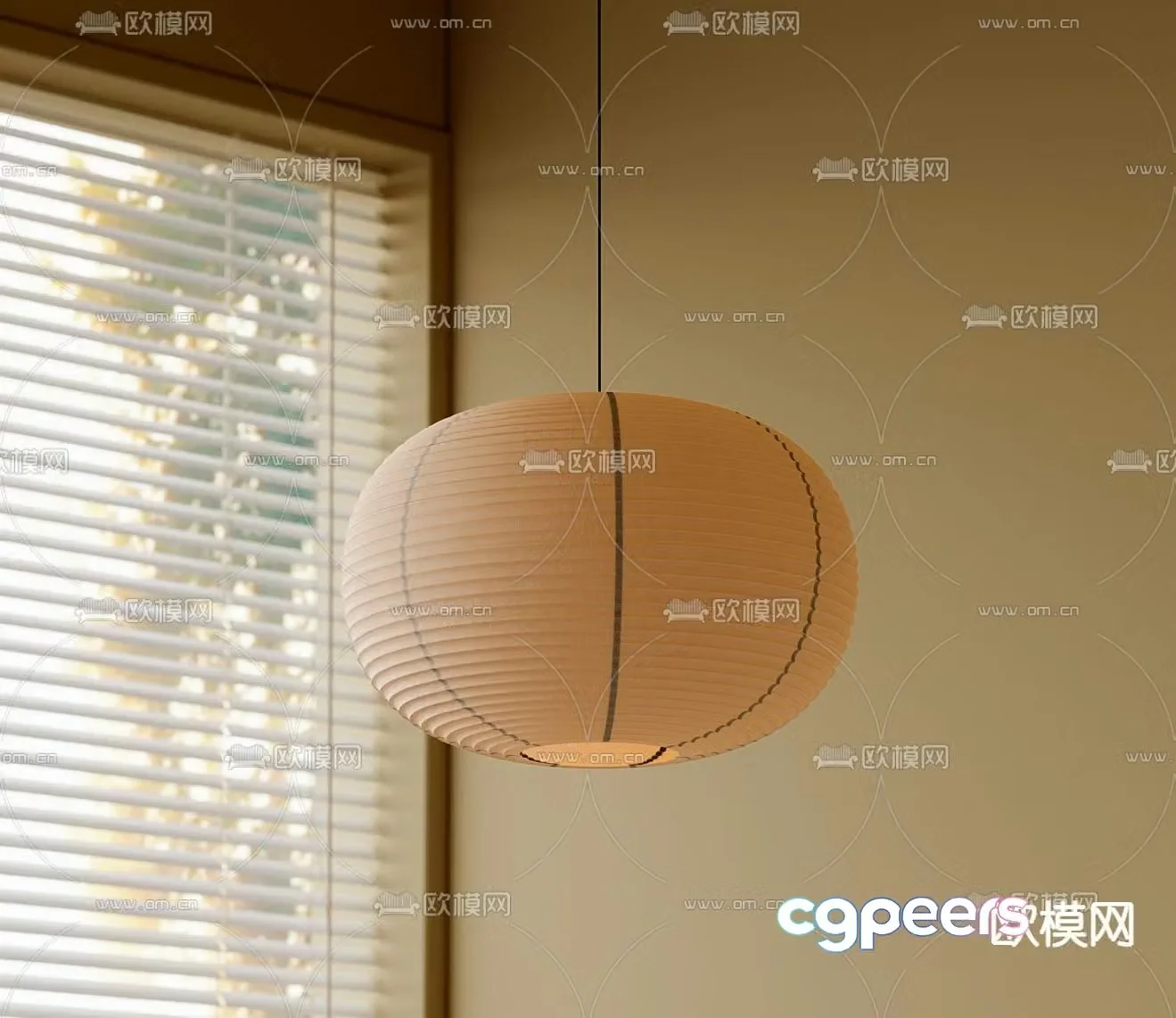 Wabi-sabi chandelier paper chandelier 3d model