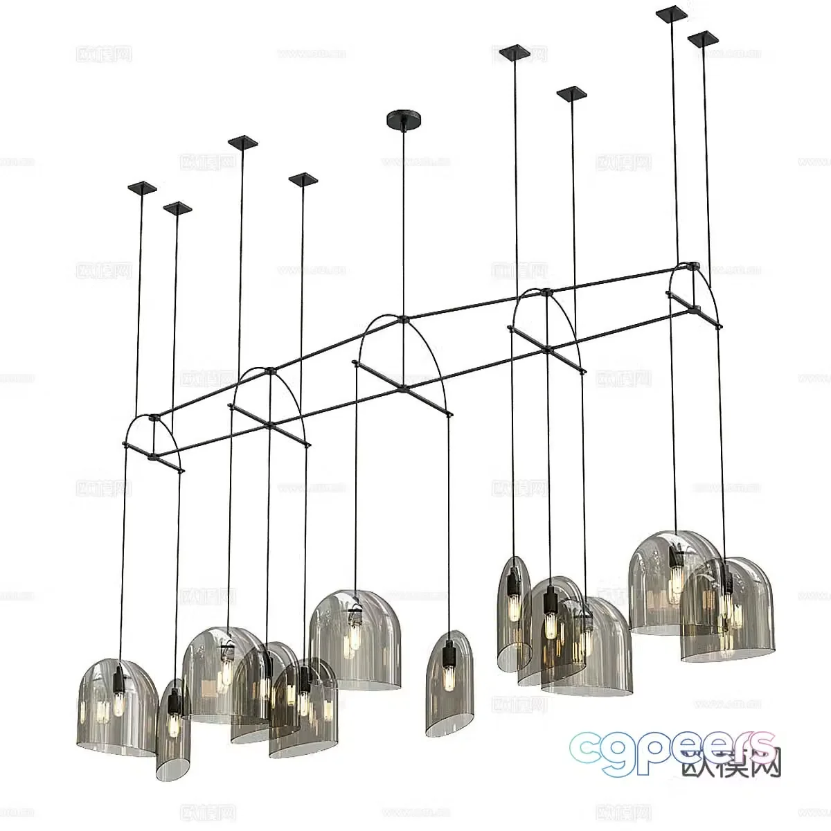 Creative chandelier hall chandelier 3d model