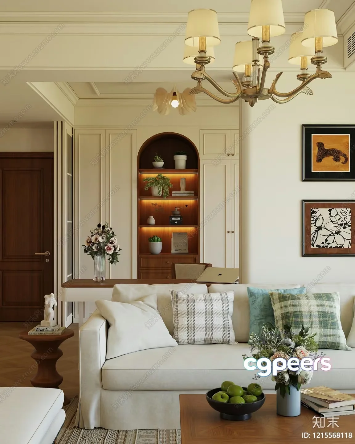 Modern Living Room 3D Model – 10971 – VRAY Render