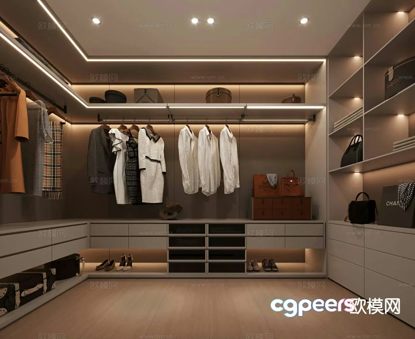 Modern cloakroom 3d model