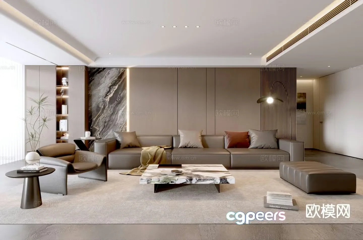 Modern living room 3d model