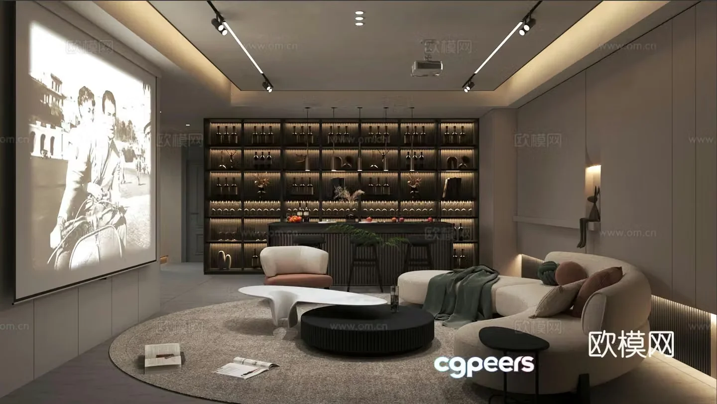 Audio and video studio 3d model